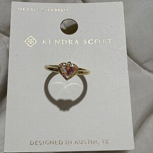 Kendra Scott iridescent  Heart Ring size 7